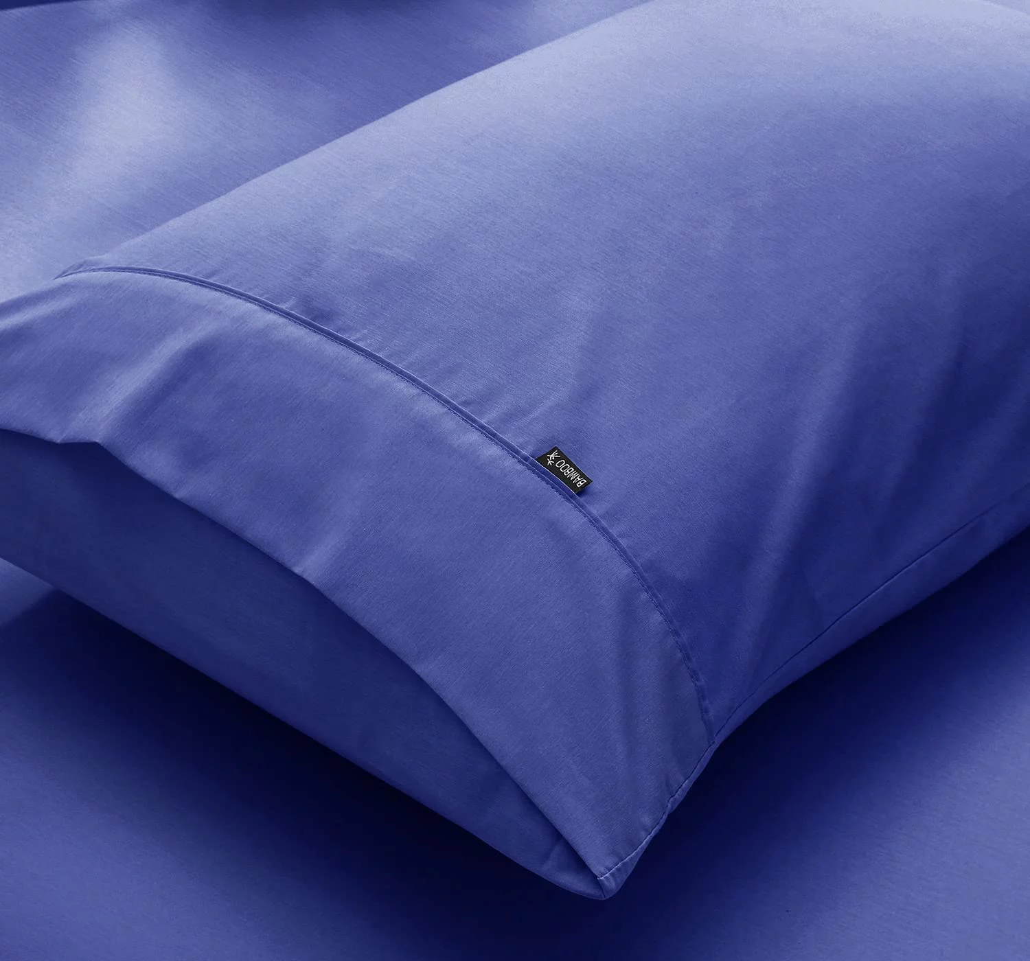 4 Piece Bamboo Microfiber Hyacinth Blue King Sheet Set, Deep Pocket Bed Sheets