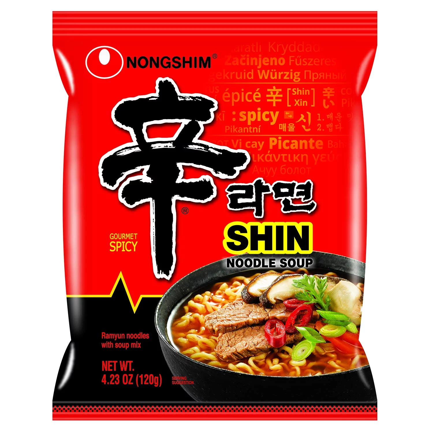 Nongshim Shin Original Ramyun, 4.2 Ounce (Pack of 20)