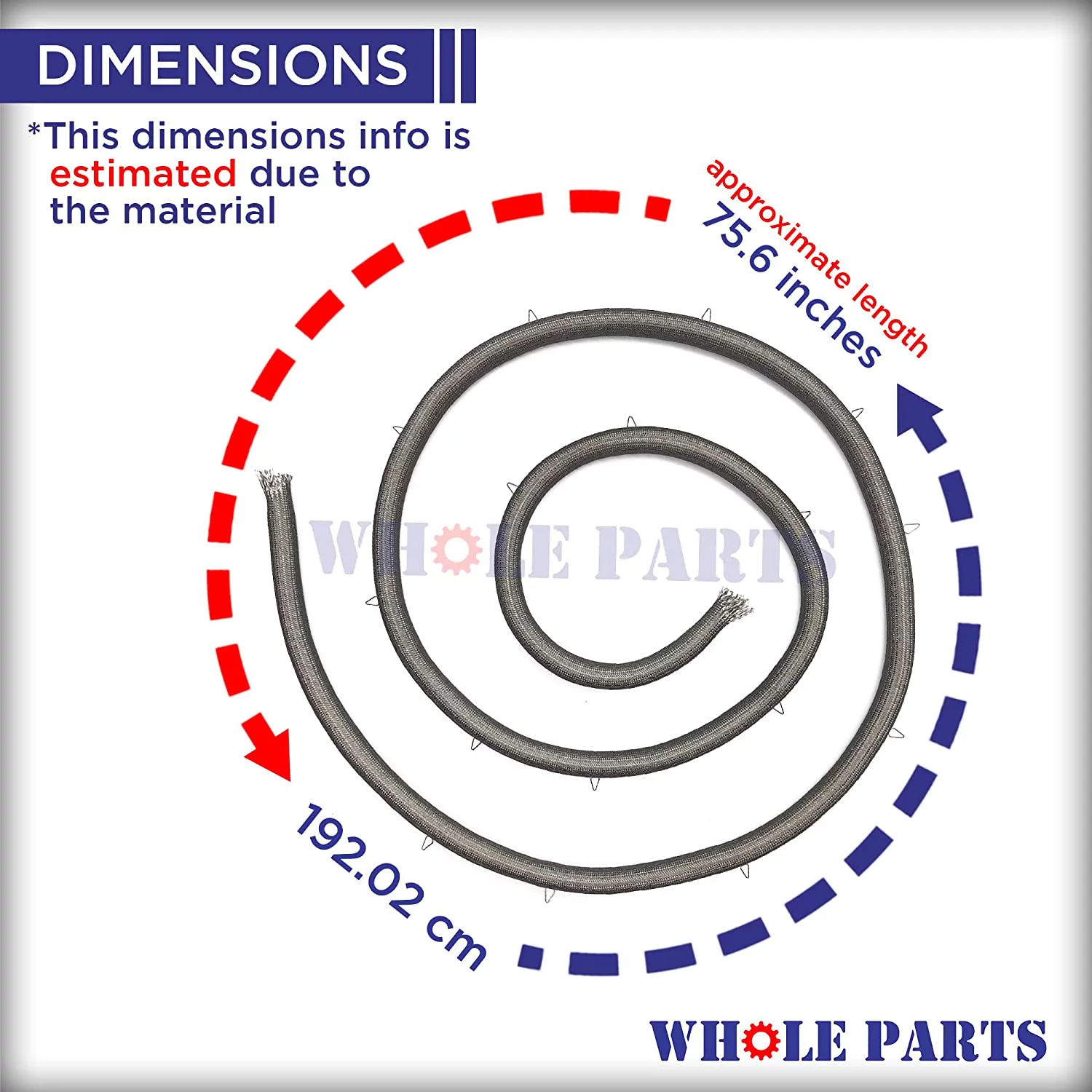 Whole Parts Range/Oven Door Seal Gasket (Including 16 Mounting Clips) Part# 5304498835 - Replacement & Compatible with Some Frigidaire, White Westinghouse and Kenmore Ranges or Ovens