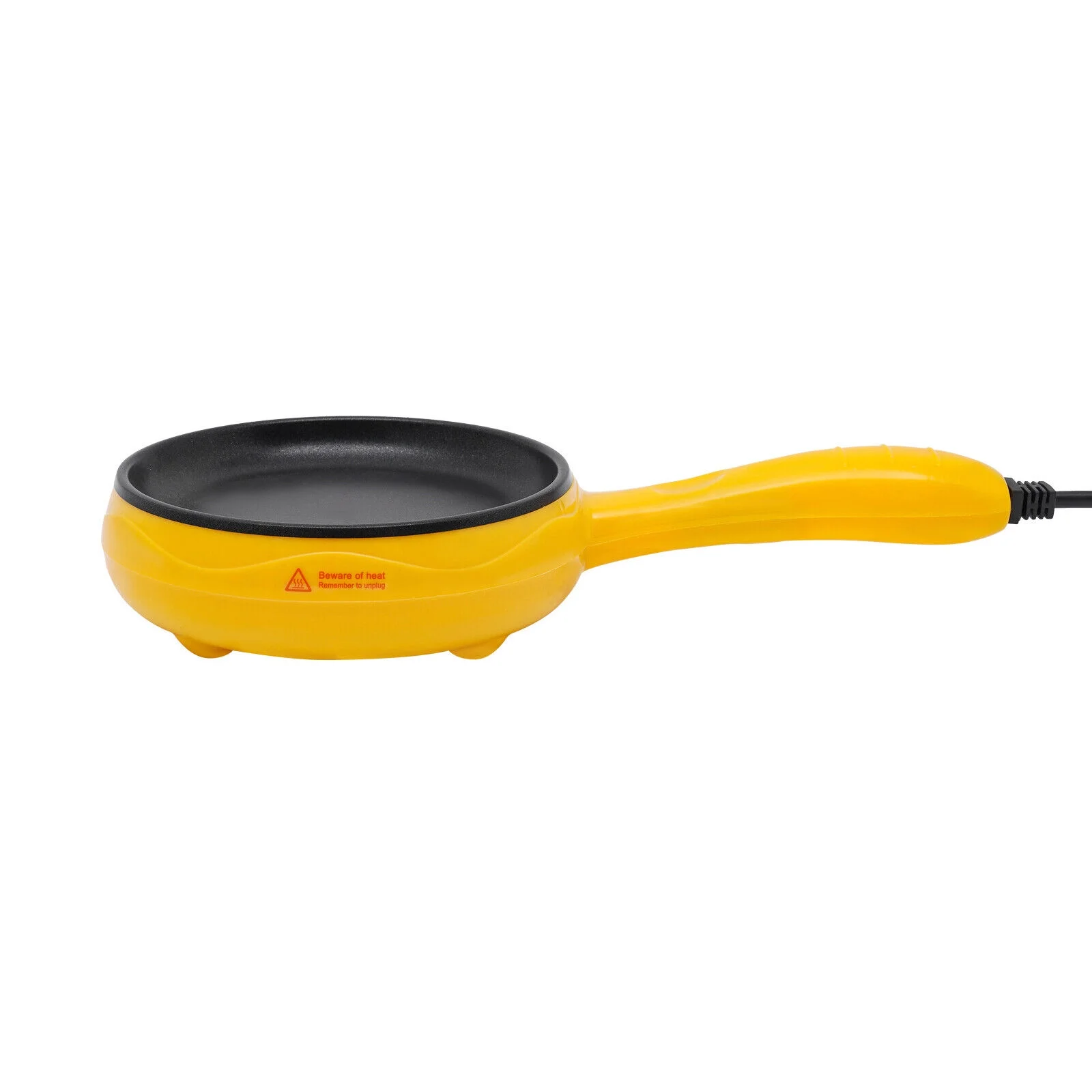 6-inch Electric Skillet, Non-Stick Electric Skillet, Yellow Mini Frying Pan