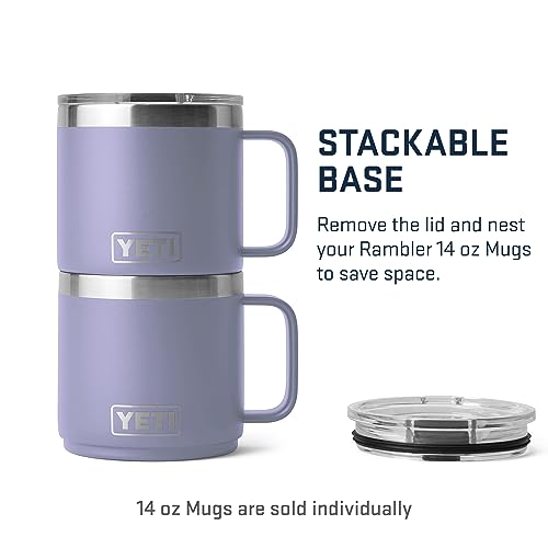 YETI Rambler 14 oz Stackable Mug, Vacuum Insulated, Stainless Steel with MagSlider Lid