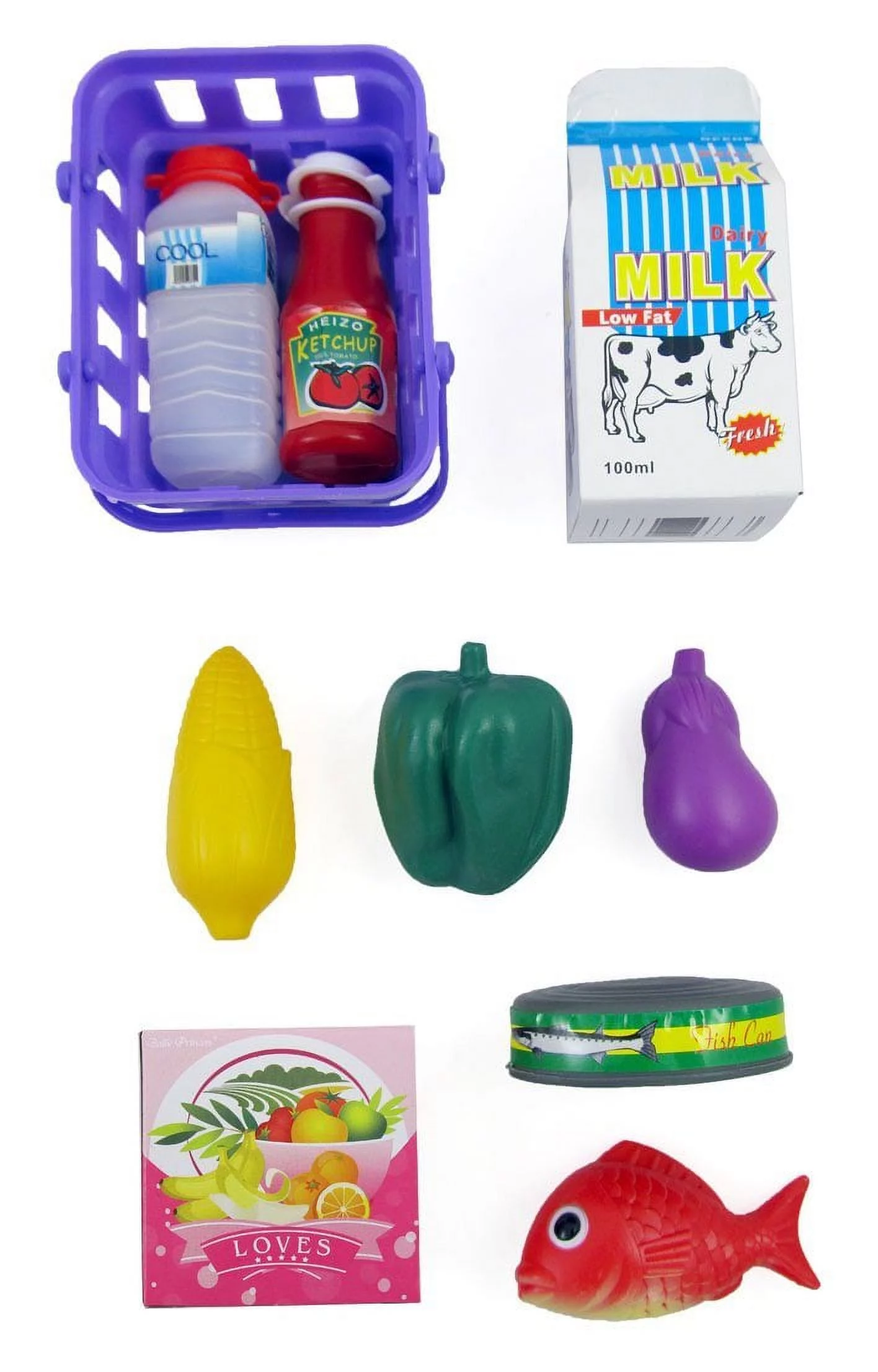 Kitchen Connection Supermarket Cash Register With Checkout Scanner, Weight Scale, Microphone, Calculator, Play Money And Food Shopping Playset For Kids