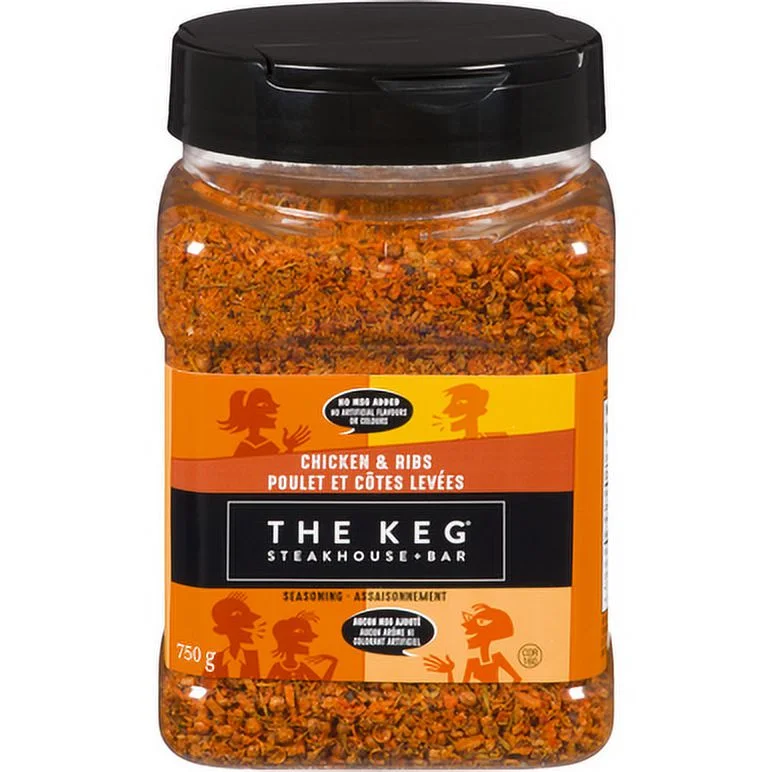 The Keg Steakhouse Chicken & Ribs Seasoning, No MSG Added, 750g/1.6 lbs. {Imported from Canada}