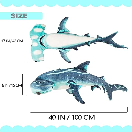 40 inch Hammerhead Shark Stuffed Animal - Giant Shark Plush Toy