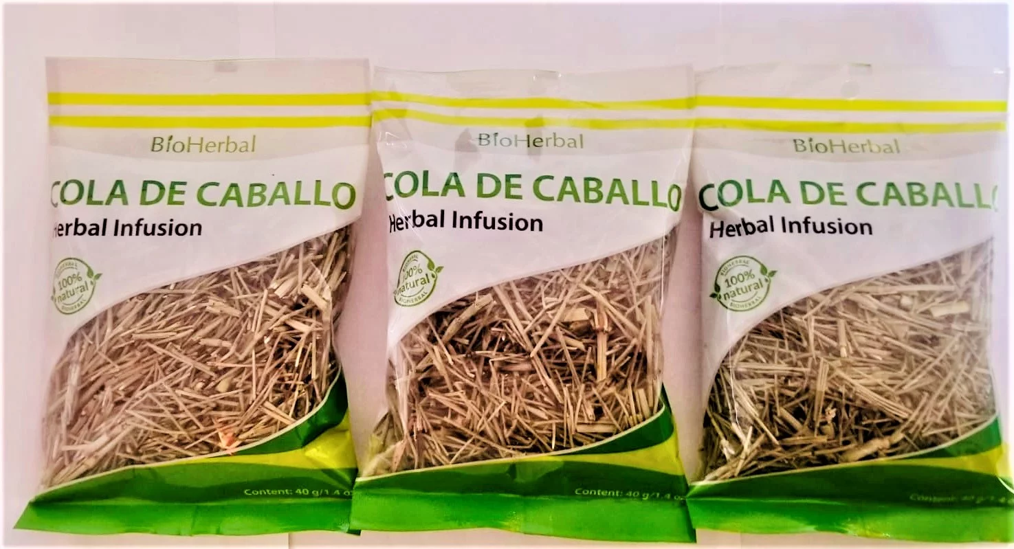 3-Pack BioHerbal Horsetail/Cola de Caballo Infusion Tea 40gr/1.4 oz bag Natural Herbal Supplement for Kidney Infections and Kidney Stones. Natural. No Caffeine.