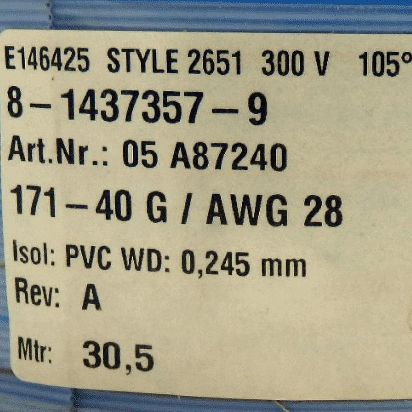 TE Connectivity 40 Way Unscreened Flat Ribbon Cable 8-1437357-9