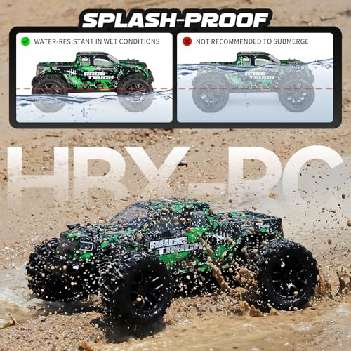 HAIBOXING 1:18 Scale All Terrain RC Car 18859, 36 KPH High Speed 4WD Electric Vehicle with 2.4 GHz Remote Control, 4X4 Waterproof Off-Road Truck with Two Rechargeable Batteries