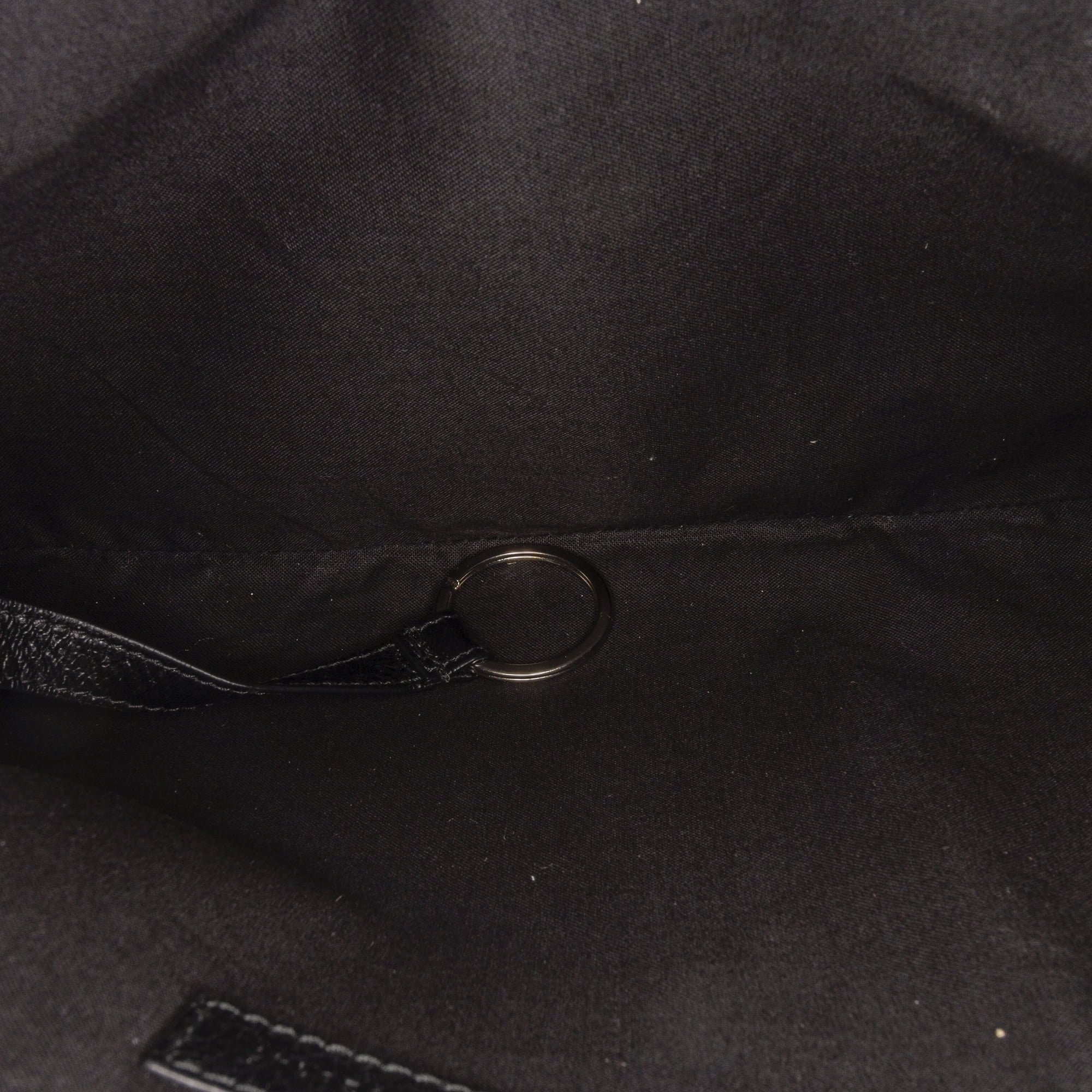 Pre-Owned Authenticated Balenciaga Clutch Bag Calf Leather Black WristletBag Women (Good)