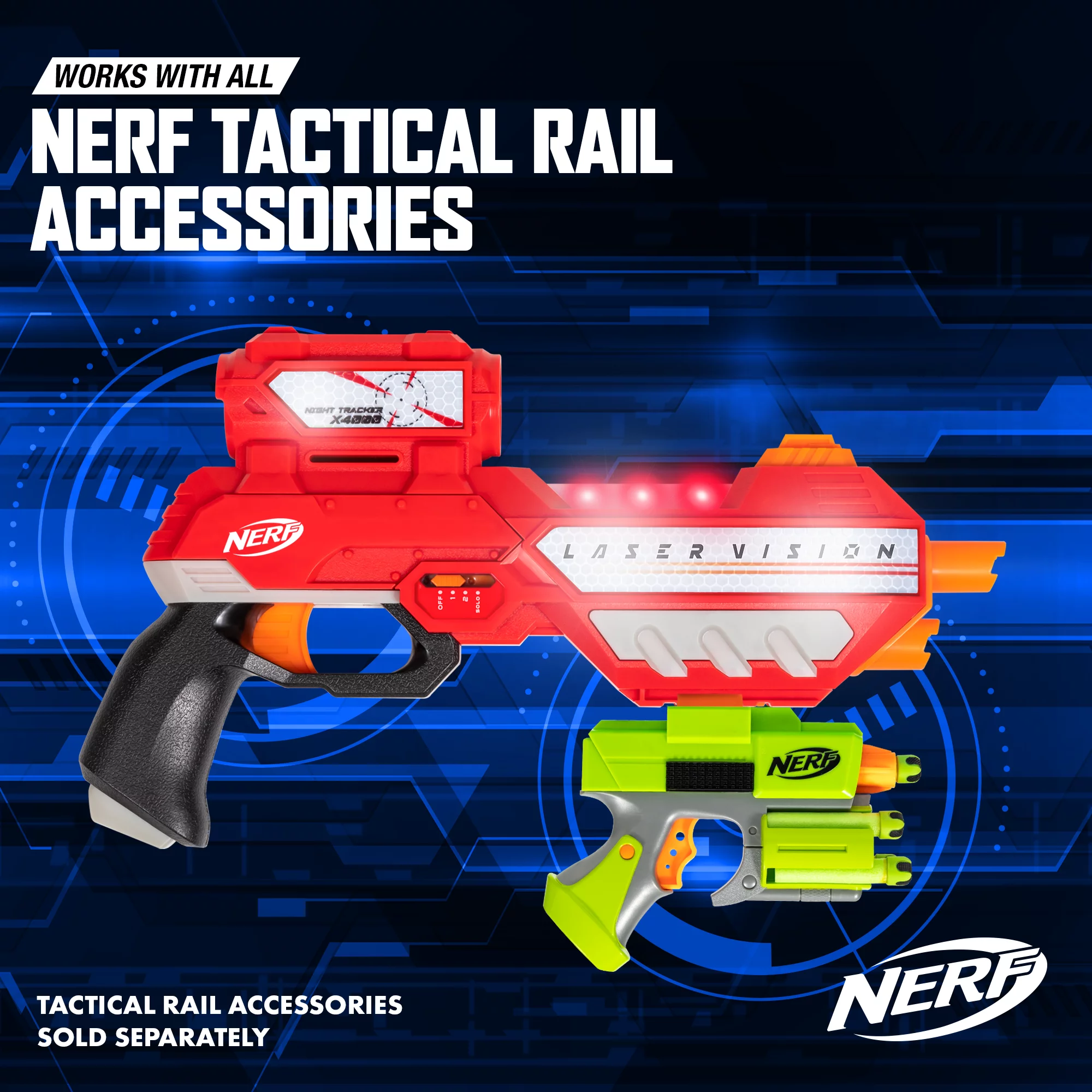 Nerf Laser Vision 2-Player Laser Tag Blaster Set With Night Vision Effect