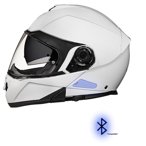 Daytona Helmets Glide Modular Motorcycle Helmet - DOT Approved Flip Up Motorcycle Helmet - Bluetooth Ready Full Face Motorcycle Helmet with Dual Visors for Men, Women & Youth