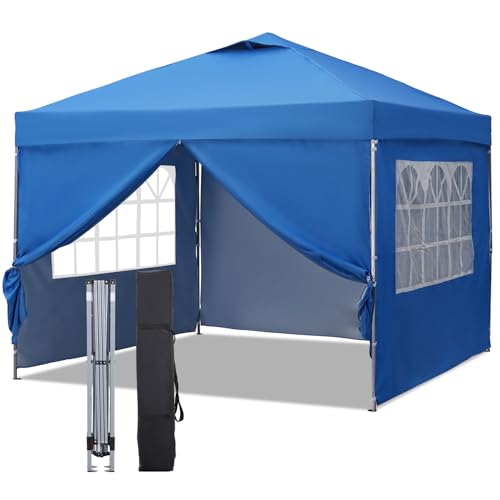 GDY 10x10ft Pop-up Paint Tent, Black Canopy Tent, Instant Shelter Portable Outdoor Canopies with 4 Removable SideWalls,for Events, Parties, Camping.