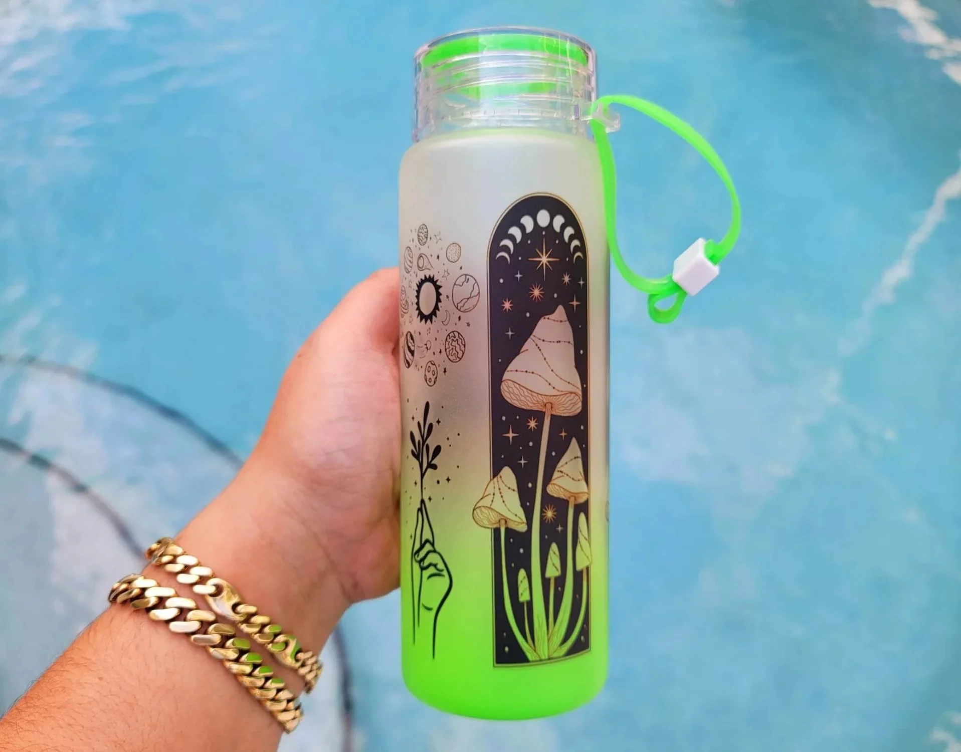 Mushroom Beer Can Glass | Boho Mushroom Coffee Glass | Aesthetic Coffee Glass | 17 oz