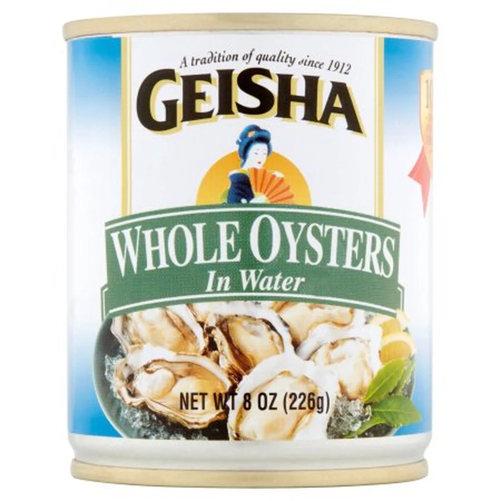 Geisha Whole Oysters in Water (Pack of 24)