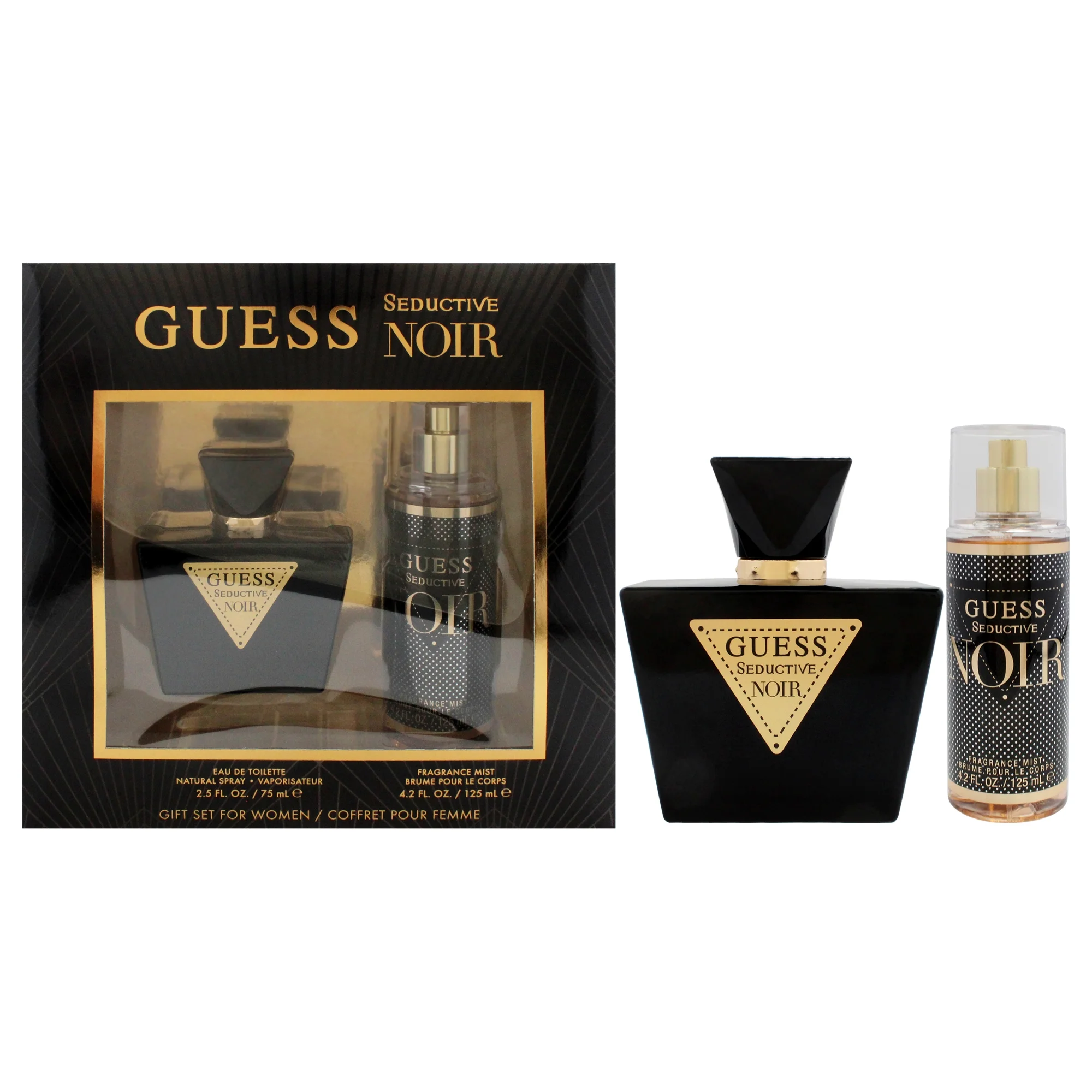 Guess Guess Seductive Noir , 2 Pc Gift Set 2.5oz EDT Spray, 4.2oz Fragrance Mist