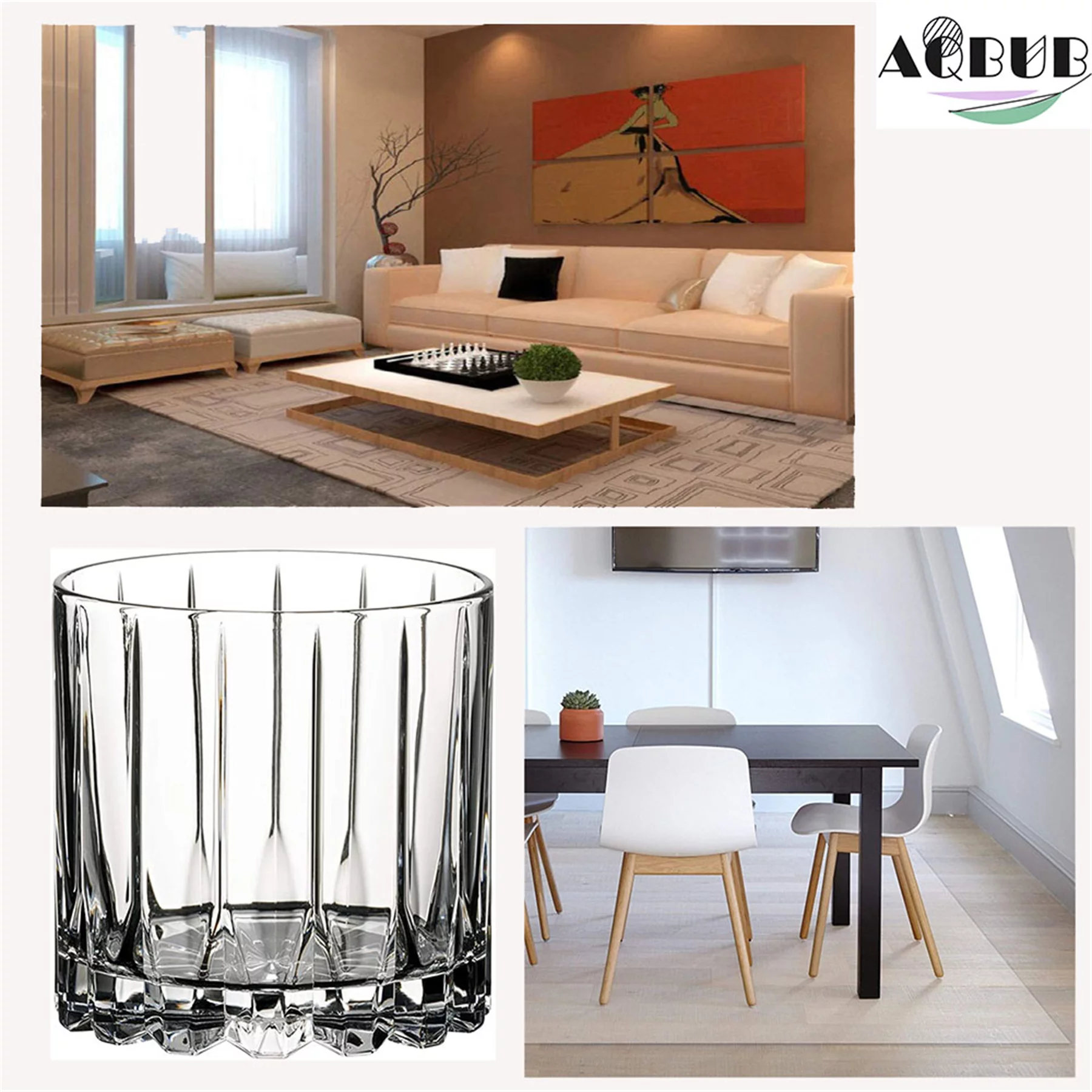 Drink specific glassware and rock cups, 9 oz, 2, transparent