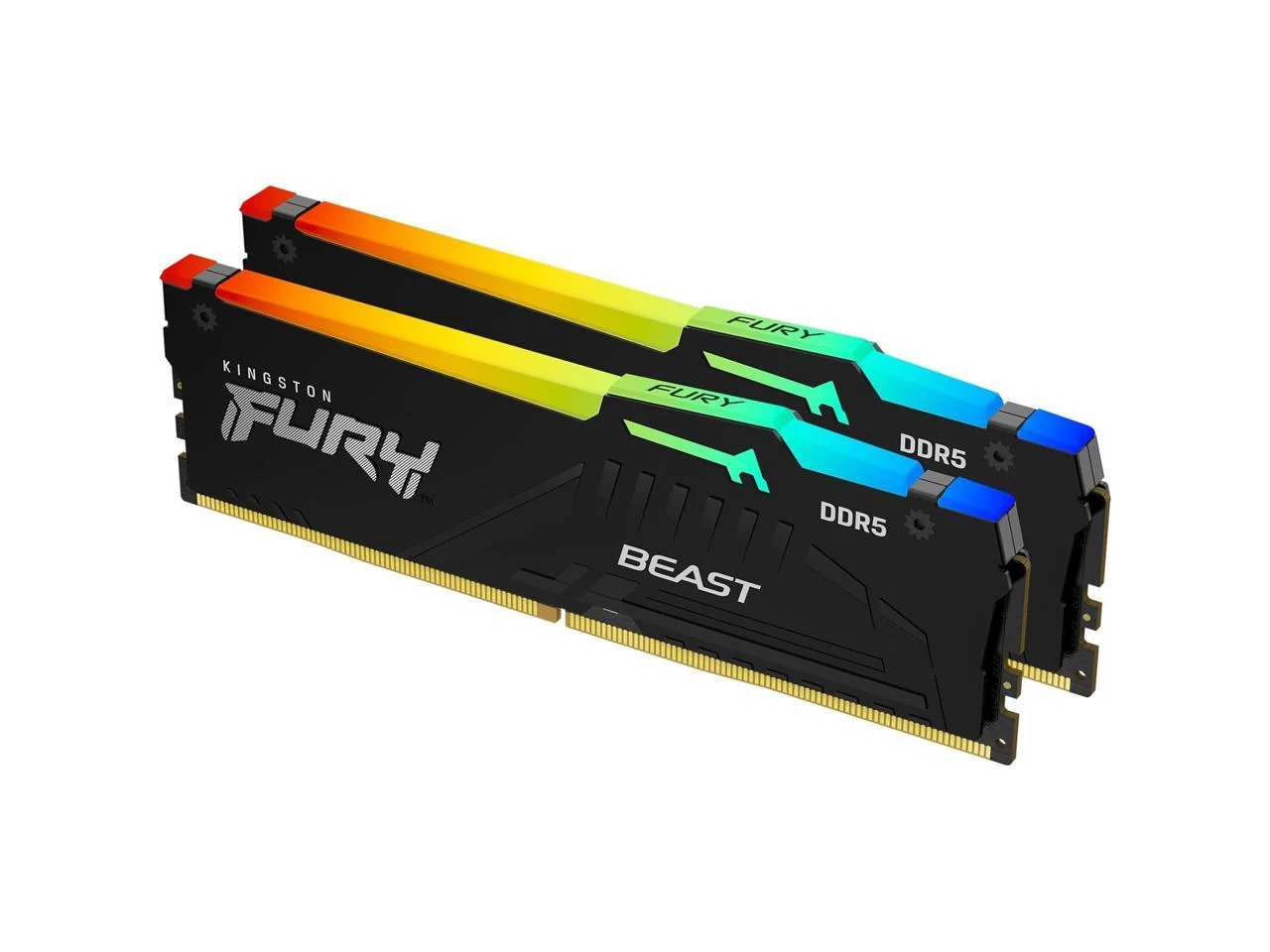 Kingston FURY Beast RGB 64GB (2 x 32GB) 288-Pin PC RAM DDR5 6000 (PC5 48000) Desktop Memory