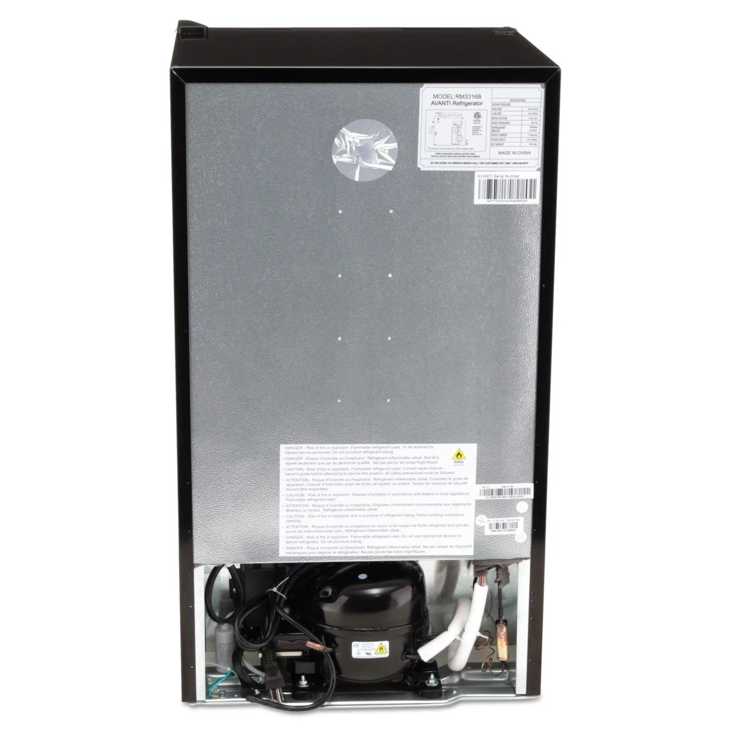 Avanti RM3316B 3.3 Cu Ft Single Door Compact Mini Fridge Refrigerator Chiller