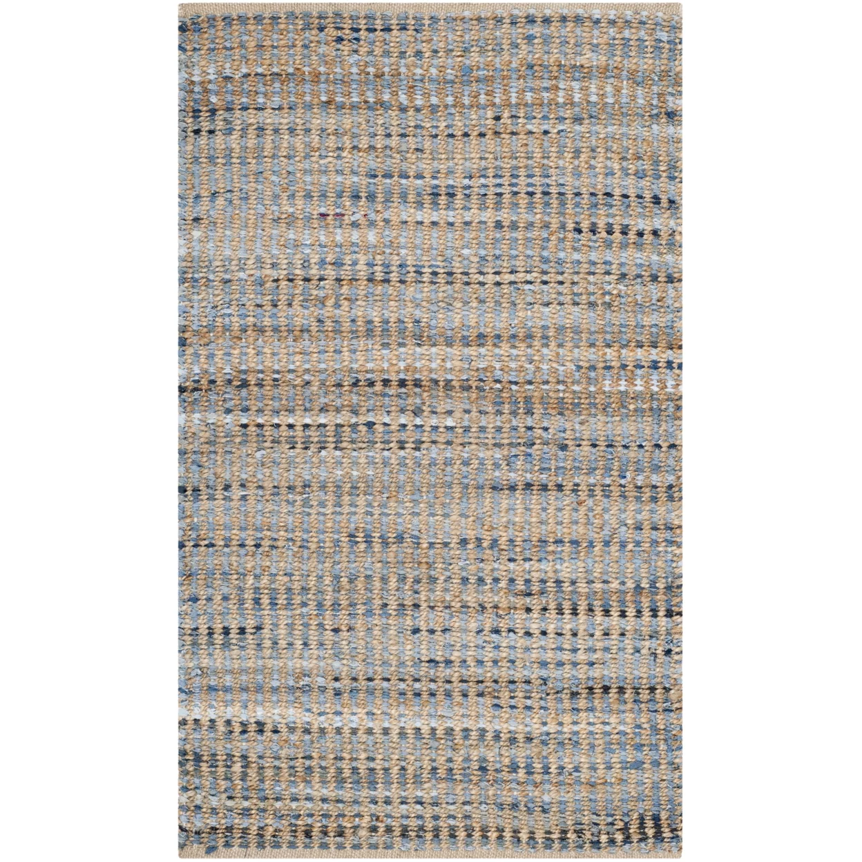 SAFAVIEH Cape Cod CAP352A Handwoven Natural / Blue Rug