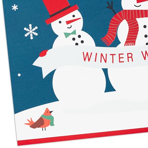 Hallmark Boxed Christmas Cards, Winter Wishes Snowmen (40 Cards and 40 Envelopes)