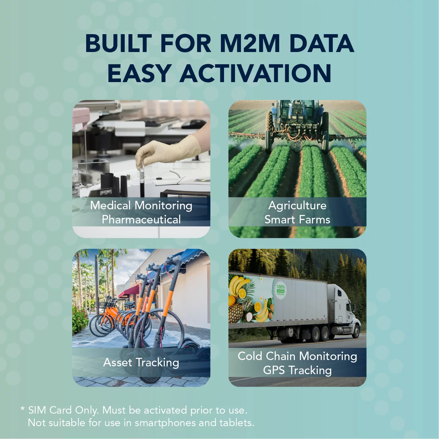 IoTDataWorks Unlimited IoT SIM Card with 12-Month Service | No Contracts, No Usage Limits | Prepaid IoT SIM Card at 64 kbps for CAT1, NB-IoT, 4G LTE/3G/2G Devices | NO Voice/SMS | NO Video Streaming