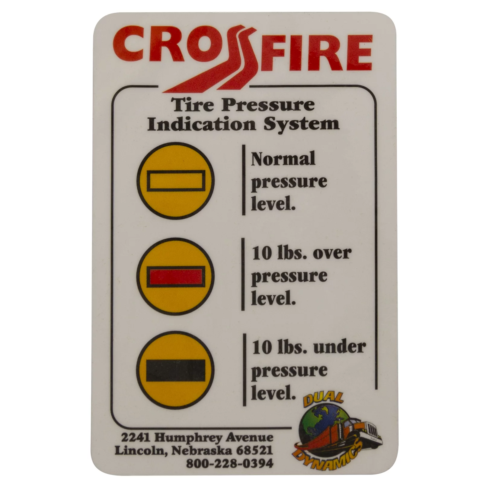 CROSSFIRE Dual Tire Equalizer, 115 PSI, CF-115-ST ABT
