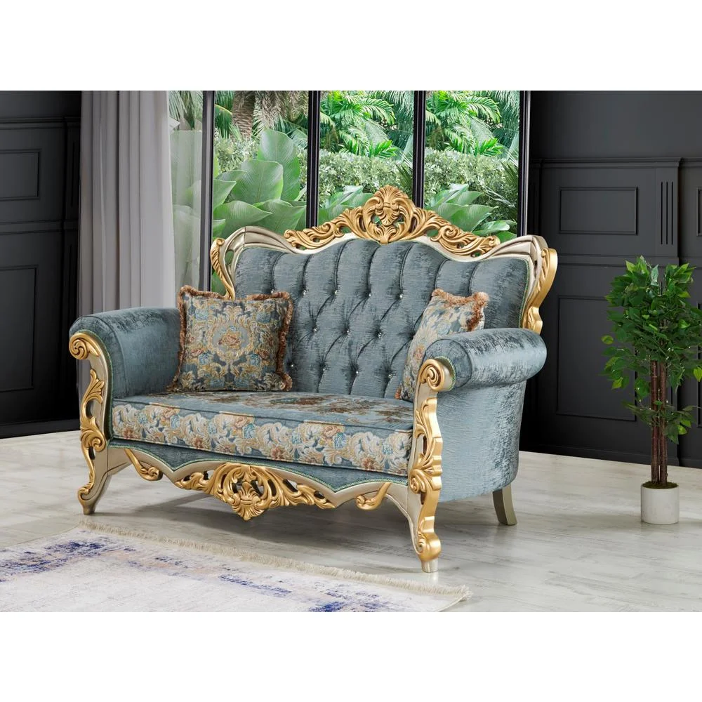 Furnia Buse Loveseat, Light Green