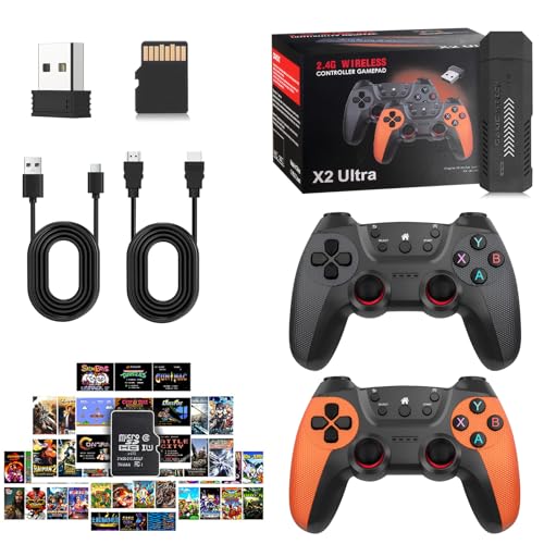 20000+ Games,2025 Retro Home Game Console Wireless Double Handle PSP Arcade Double TV Game Console Plug and Play Video Game Stick, HDMI Output TV(64G)