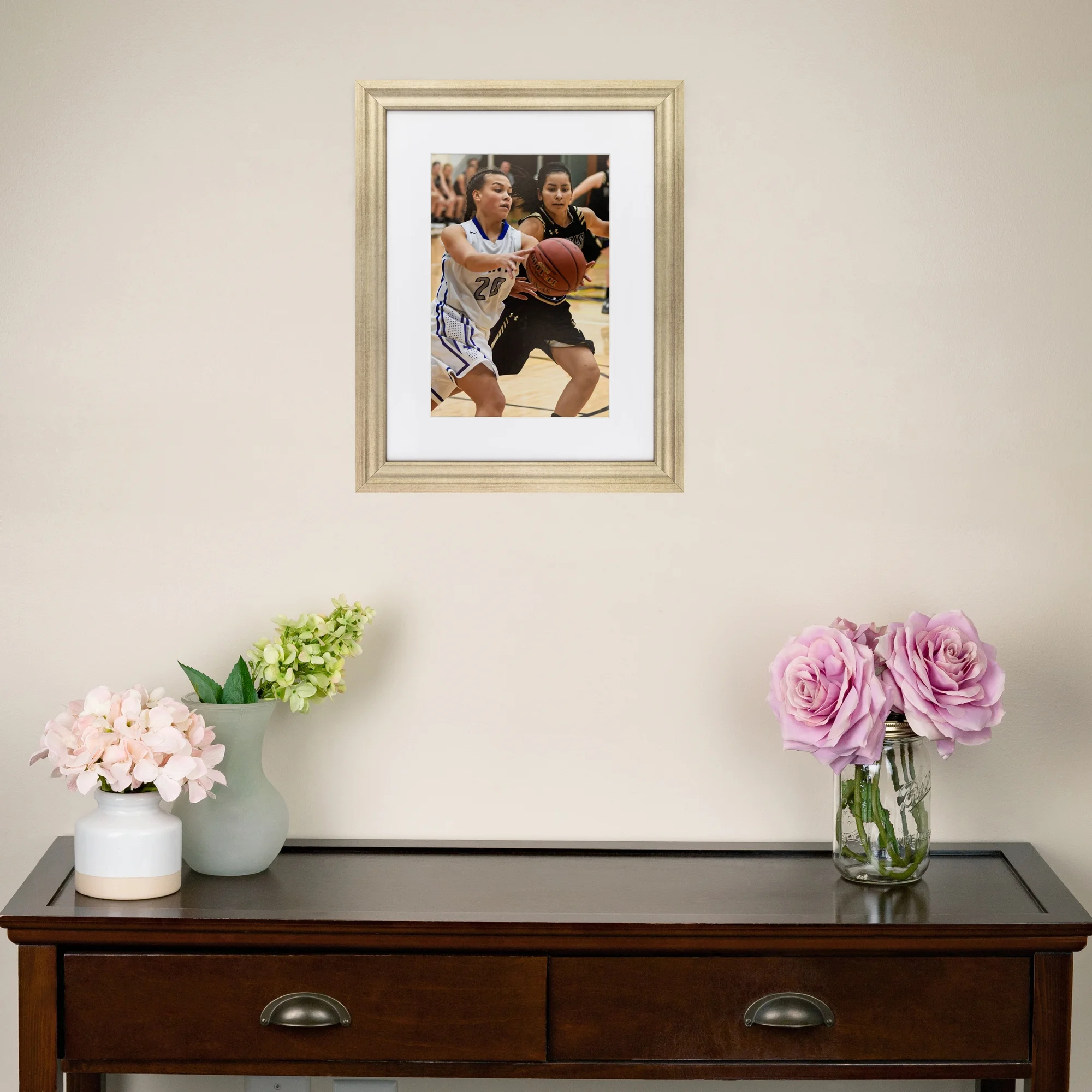 ArtToFrames 22x32 inch Muted Prosecco Gold Picture Frame, Gold MDF Poster Frame (4683)