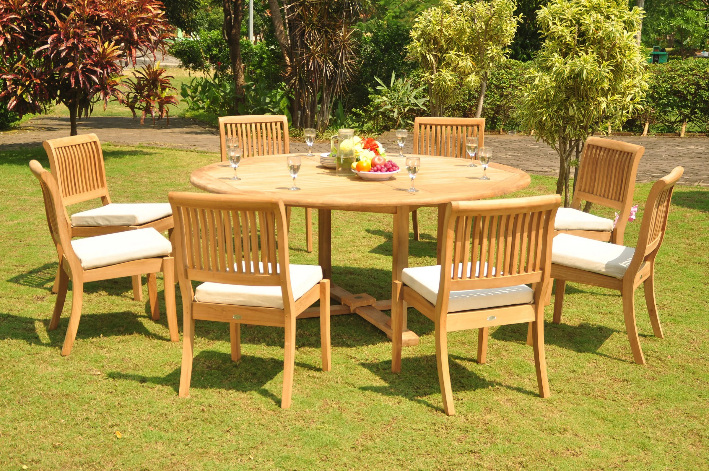 Teak Dining Set: 8 Seater 9 Pc: 72