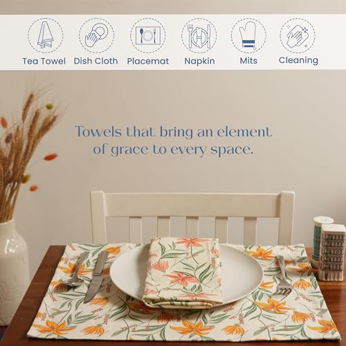 The Fine Living Co. 100% Cotton Merry Christmas Kitchen Towels, 18'x28' Set of 2 (Cherry Red & Green)