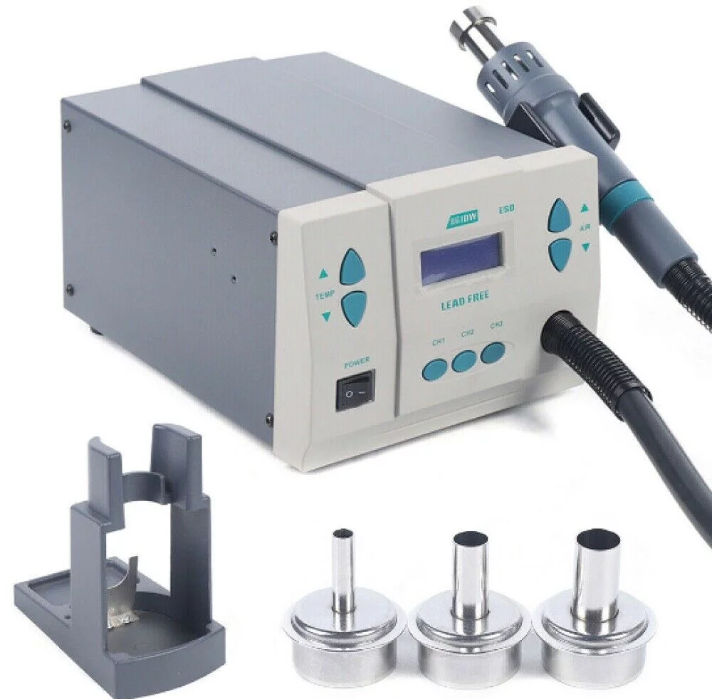 SUDEG 1000W 861D+ Hot Air Gun Soldering Station Lead-Free Phone PCB BGA Rework Digital