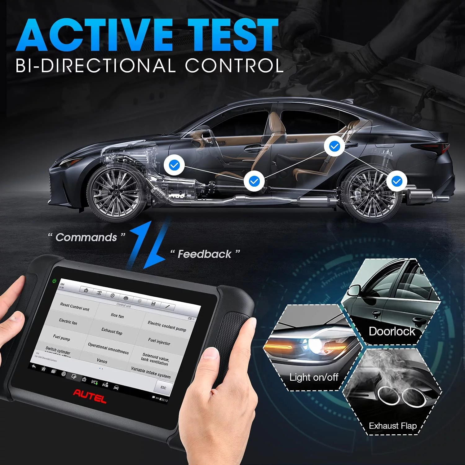 Autel Scanner MaxiSys MS906BT Auto Diagnostic Scan Tool, ECU Coding, Bi-Directional, Upgraded of MS906/ MK906BT