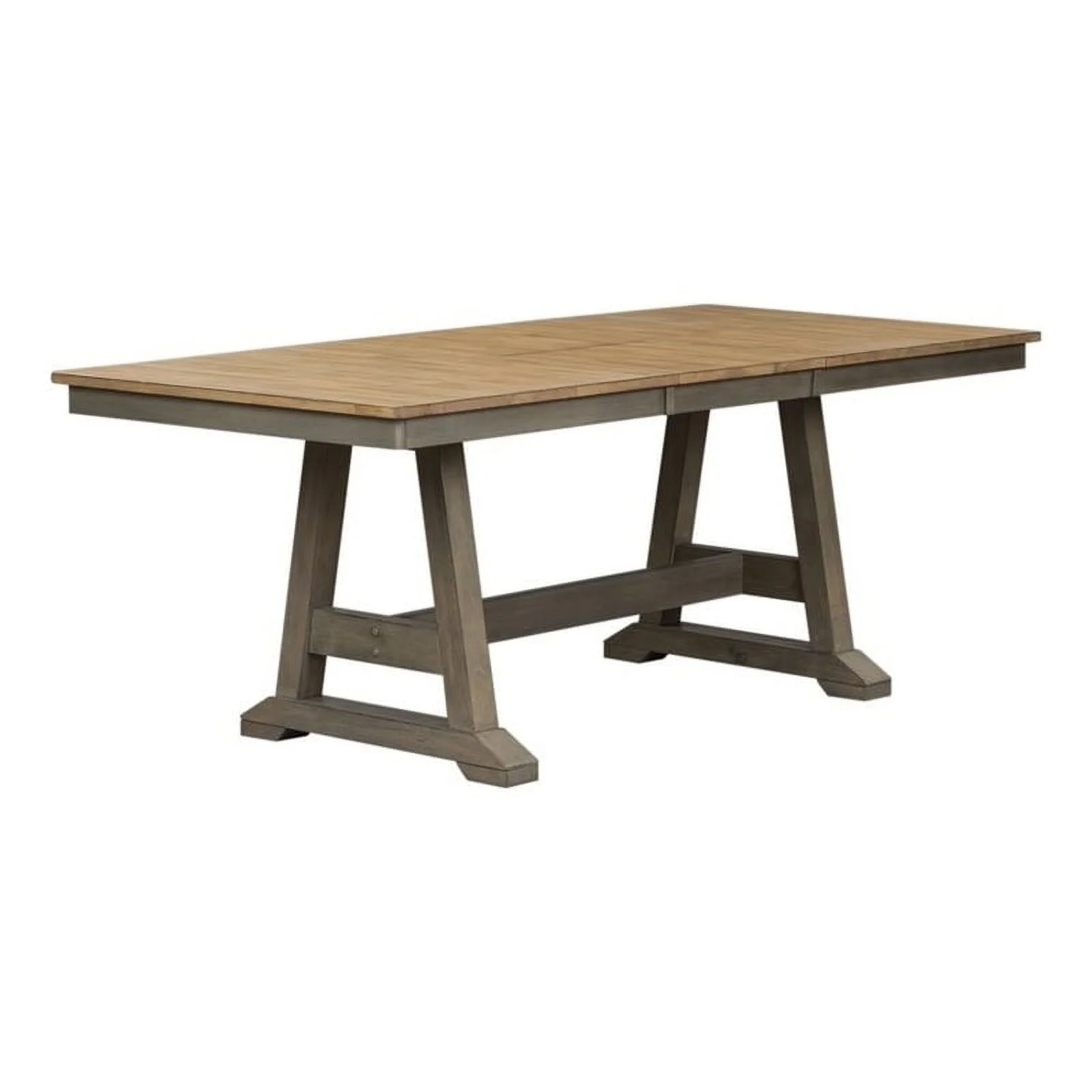 Lindsey Farm Light Gray 6 Piece Trestle Table Set