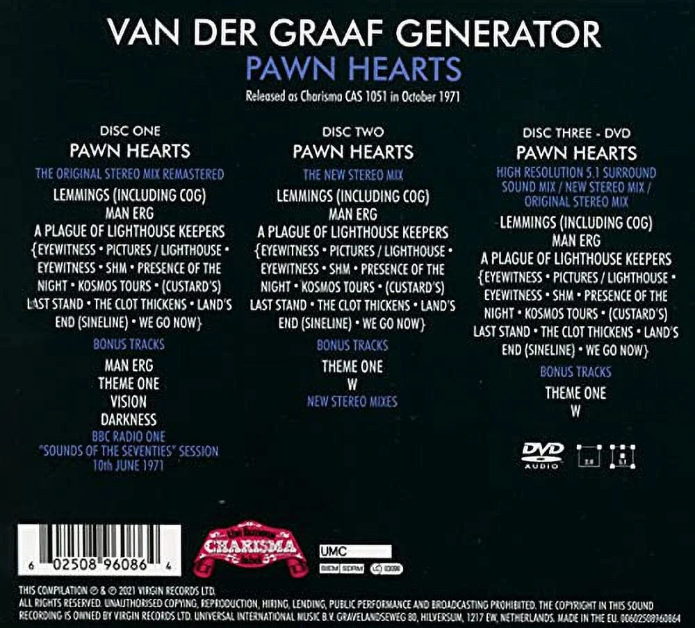 Van Der Graaf Generator - Pawn Hearts [2CD/1DVD] - CD