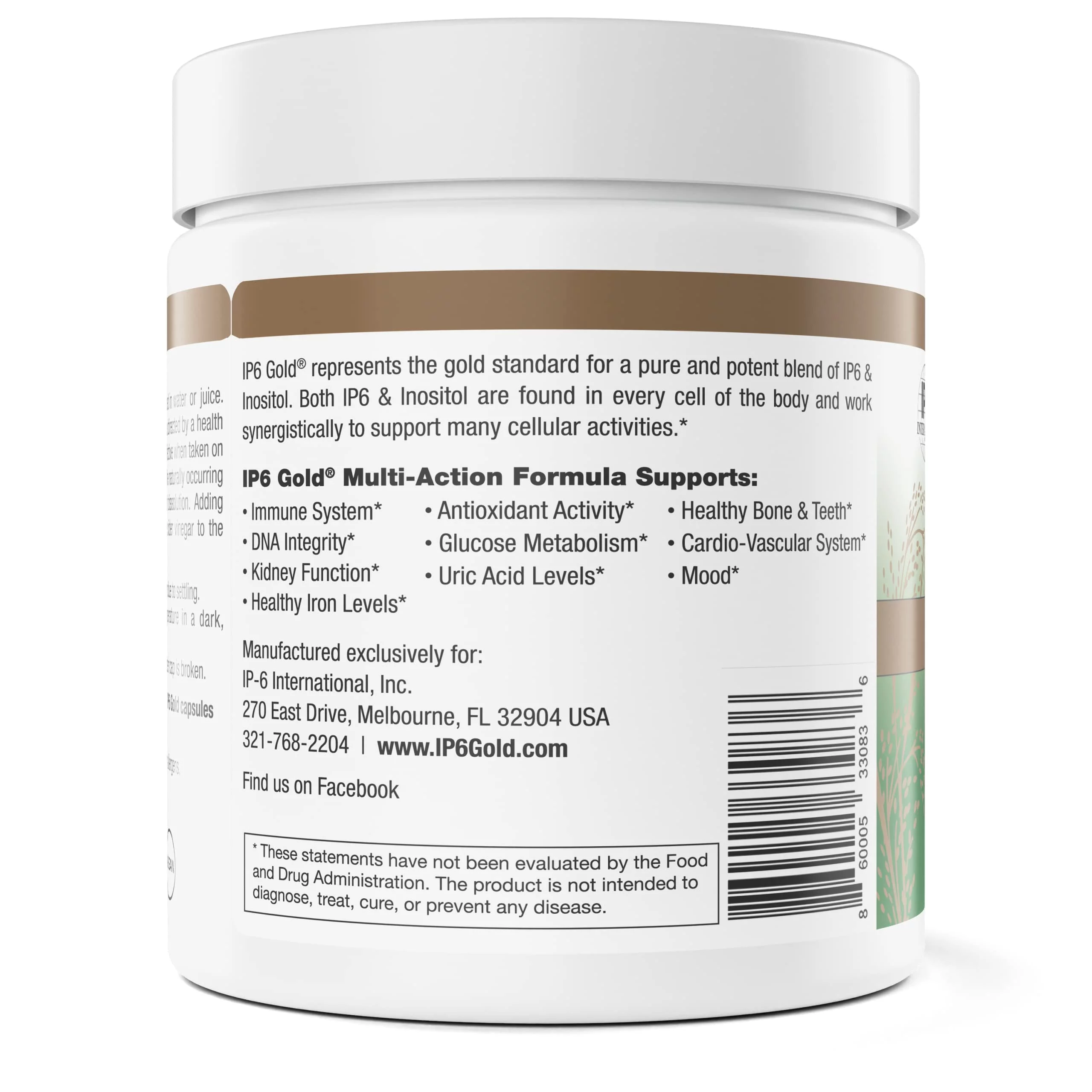 IP6 Gold, Immune Support Formula Powder, Unflavored, 308g, IP-6 International