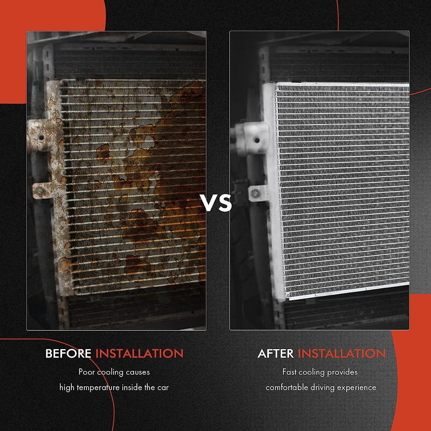 A-Premium Air Conditioning A/C Condenser Compatible with Land Rover Range Rover 1995-2002, Replace# 4852, 94257