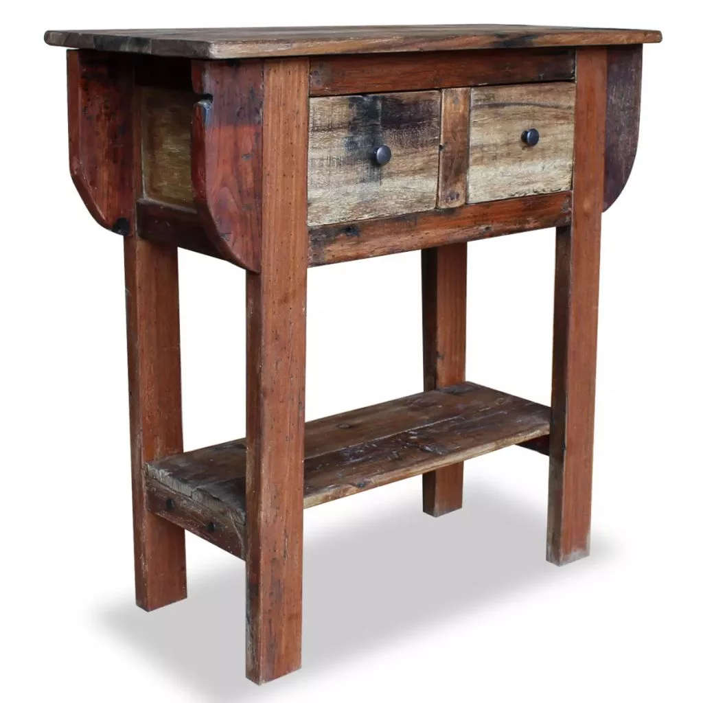 Lixada Console Table Solid Reclaimed Wood 31.5"x13.8"x31.5"
