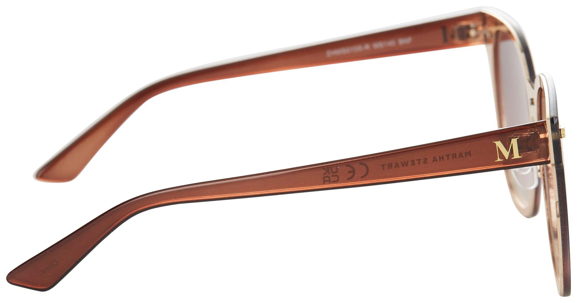 Martha Stewart Women's MS140 Retro UVA and UVB Protective Square Fashion Sunglasses, 56mm