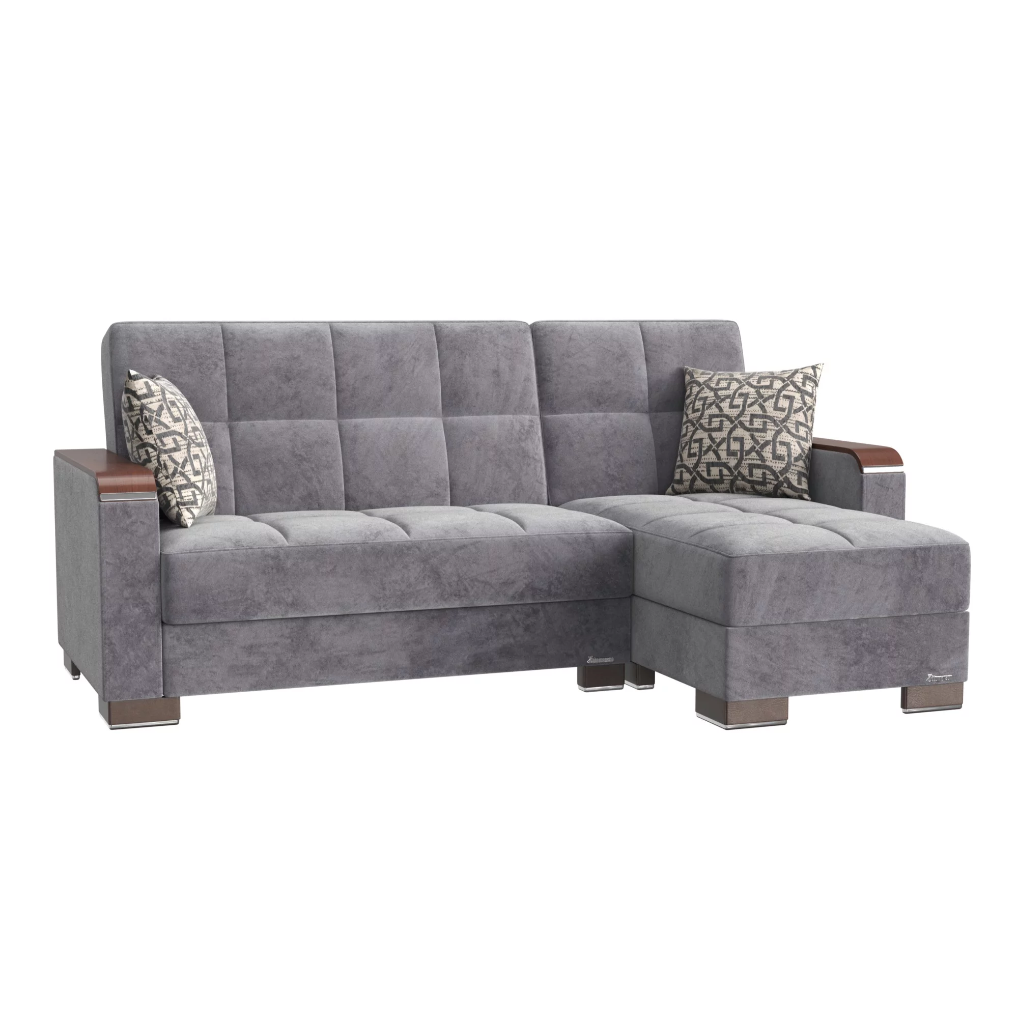 ARMADA X LOUNGE SECTIONAL SECTIONAL (L+C) 301 MICROFIBER GRAY