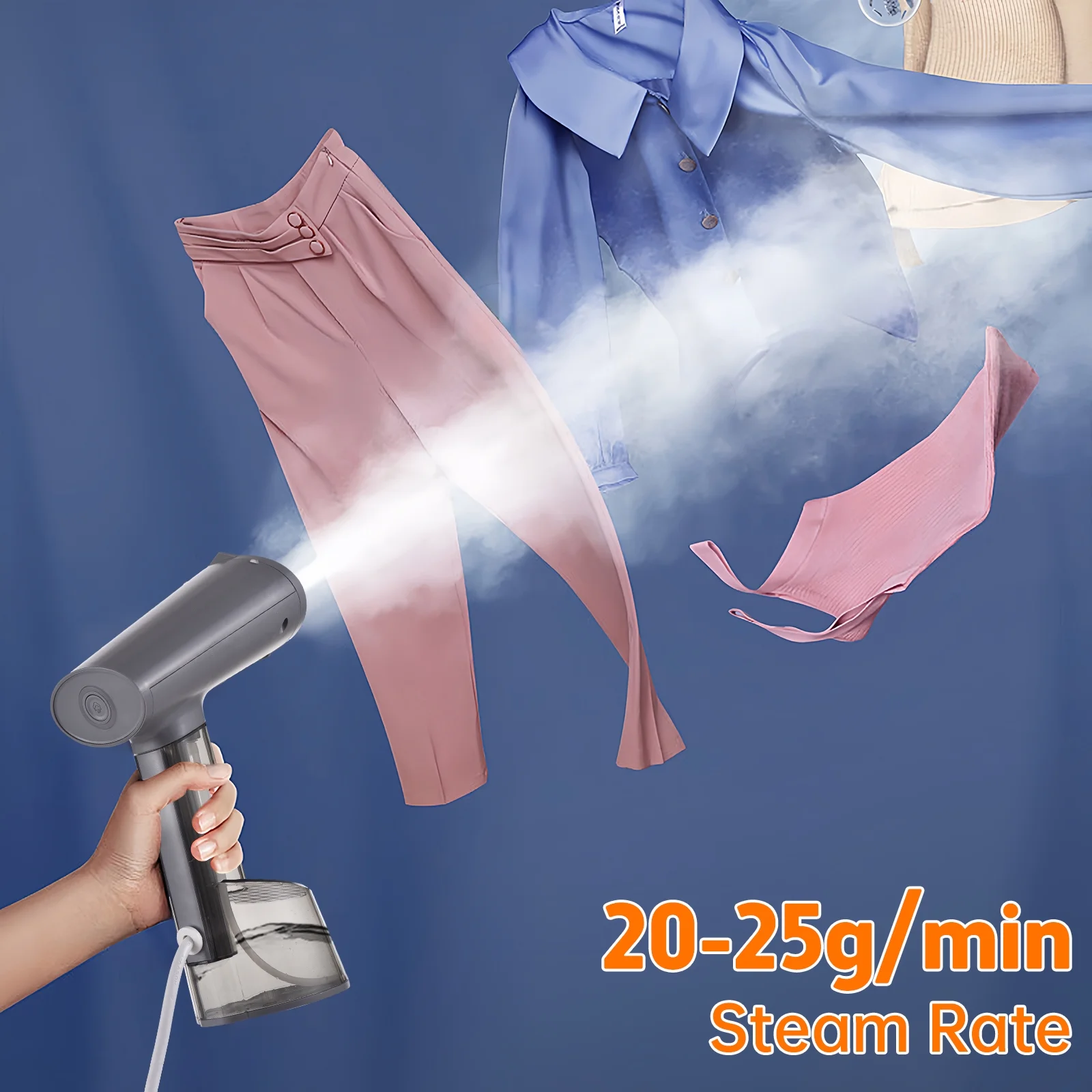 Walmeck Handheld Garment Steamer 1000 Watts with Brush and 20-Second Heatup