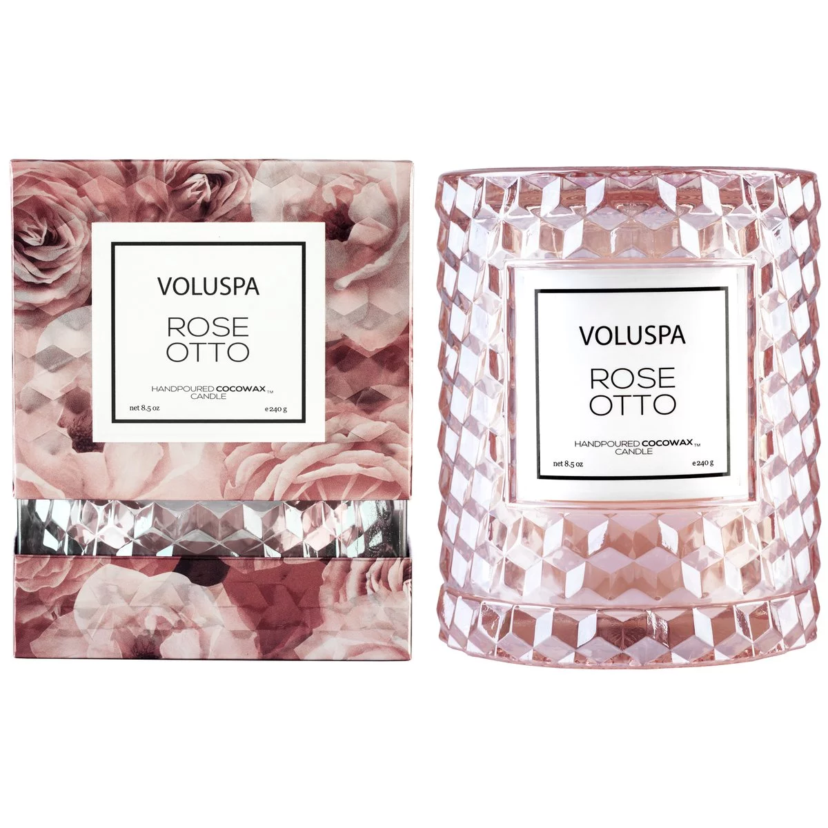 VOLUSPA ROSE OTTO CLOCHE CANDLE 8.5 OZ