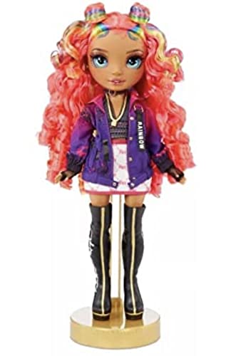 Rainbow High Rockstar Fashion Doll 2 Complete Outfits & Rockband Essentials, Carmen Major Only