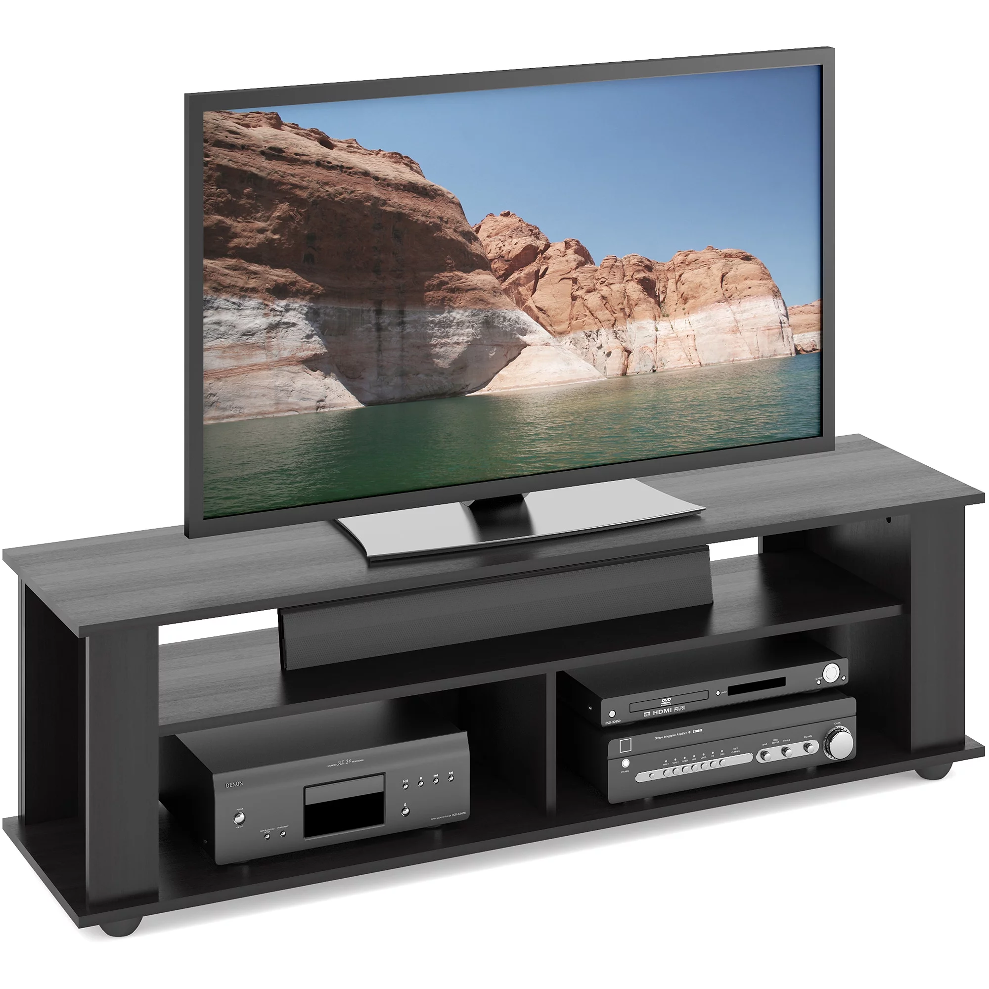 CorLiving Bakersfield Ravenwood Black TV Stand for TVs up to 65