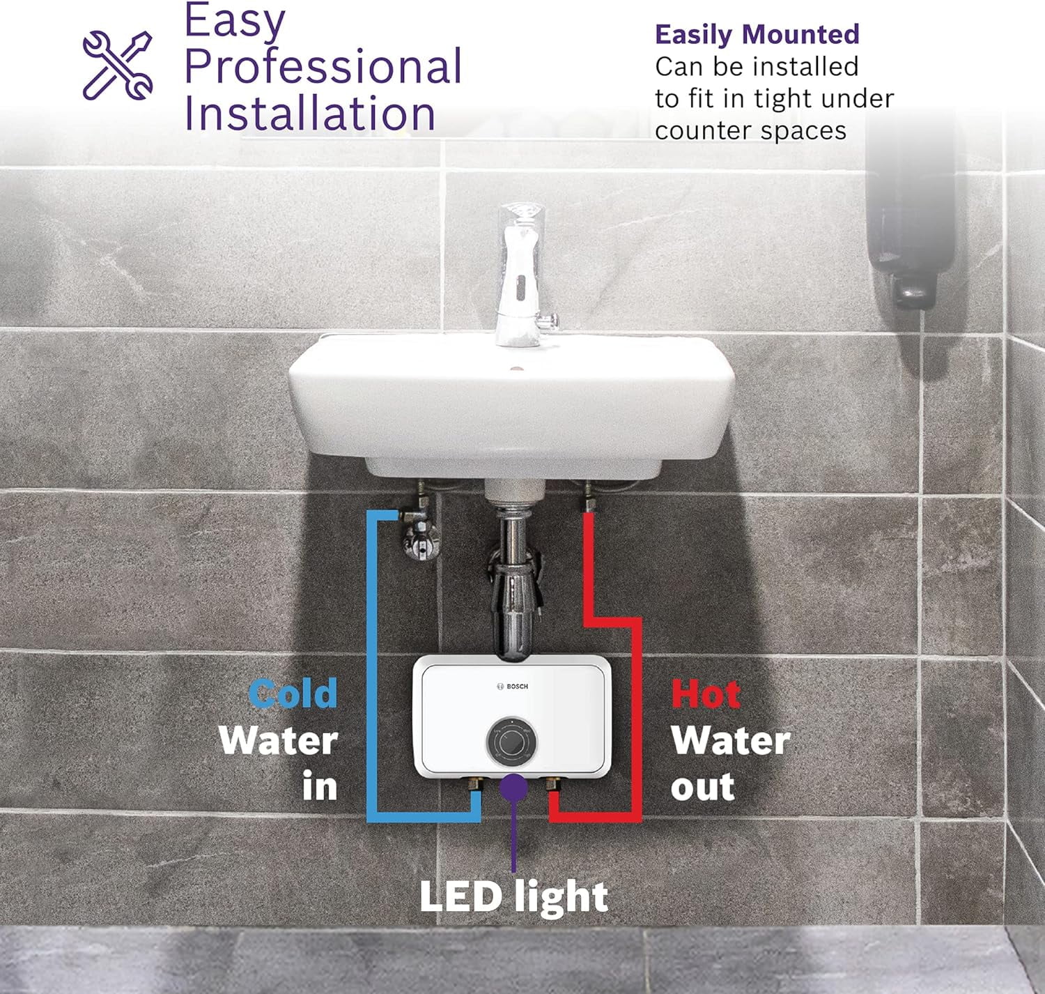 LIHONG Tronic 4000 Electric Tankless Water Heater, 3.5 kW, 13 x 8.5 x 4.5