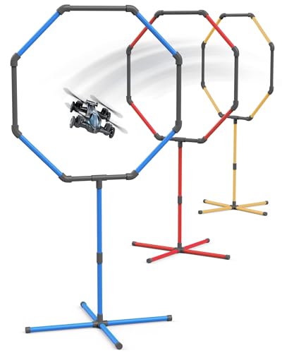 Galvanox Drone Obstacle Course Kit, Includes 3 Easy to Build Hoop Sizes, Perfect for Competition RC FPV Racing of drones or model aircraft. - Game Loop Gate Set