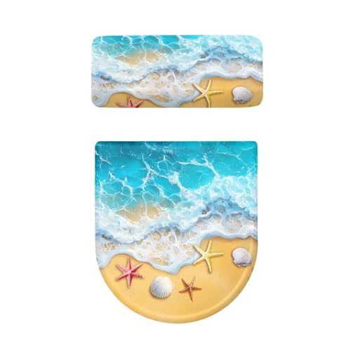 Christmas Bow Bell Toilet Tank Lid Cover and Toilet Seat Lid Cover 2 Pcs Set Toilets Covers with Elastic Cloth Fits Most Toilets Tanks & Lids