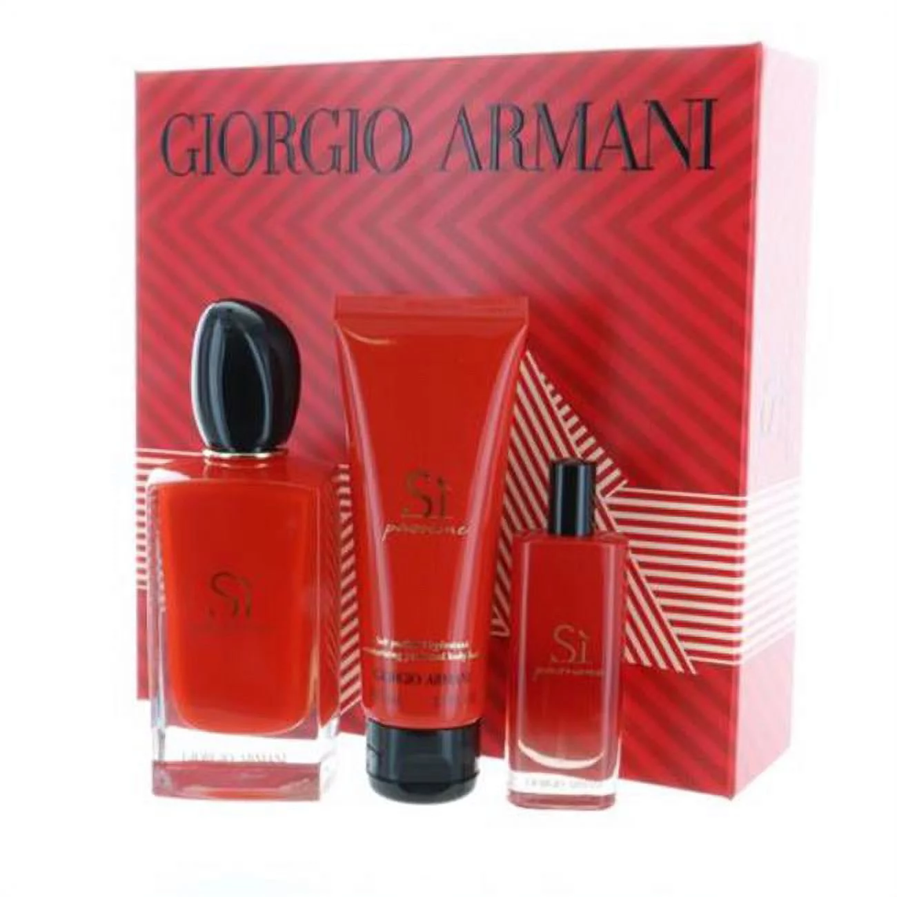 Giorgio Armani GSWARMANISIPASSI3P34 3.4 oz Armani Si Passione Eau De Parfum Spray for Women - 3 Piece