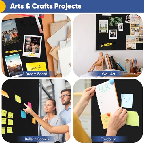 Vanhench Black Wrapping Paper, 17.5