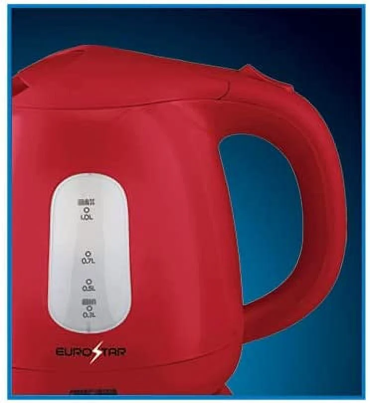 EUROSTAR EKP101RD 1.0L Plastic Electric Kettle, (RED)