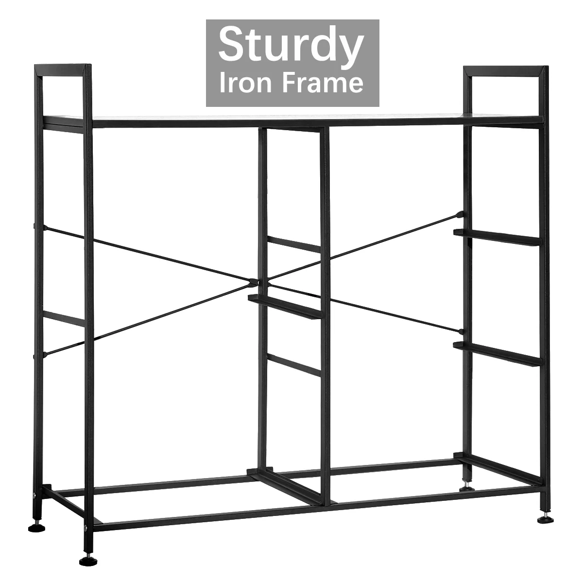 Rich 5 Drawers Dressers Storage Fabic Modern Closet Shelves Units Organizer for Laundry Hallway Entryway Office Nursery with Steel Frame Wood Top Grey